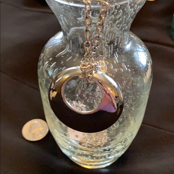 Cookie Lee silver medallion necklace - Picture 1 of 3